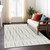 10' X 14' Ivory Brown And Beige Geometric Washable Indoor Outdoor Area Rug