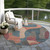 8' Sage And Pale Aqua Round Abstract Washable Indoor Outdoor Area Rug