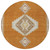 8' Copper Brown And Ivory Round Oriental Washable Indoor Outdoor Area Rug