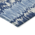 9' X 12' Navy Blue Ivory And Denim Blue Striped Washable Indoor Outdoor Area Rug