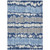 9' X 12' Navy Blue Ivory And Denim Blue Striped Washable Indoor Outdoor Area Rug