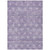 10' X 14' Purple And Ivory Floral Washable Indoor Outdoor Area Rug - Purple, Ivory