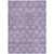 10' X 14' Purple And Ivory Floral Washable Indoor Outdoor Area Rug - Purple, Ivory