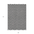 9' X 12' Black And Ivory Chevron Washable Indoor Outdoor Area Rug
