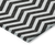 9' X 12' Black And Ivory Chevron Washable Indoor Outdoor Area Rug