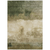 9' X 12' Fern Green And Beige Abstract Washable Indoor Outdoor Area Rug