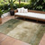 9' X 12' Fern Green And Beige Abstract Washable Indoor Outdoor Area Rug