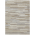 9' X 12' Taupe Gray And Ivory Striped Washable Indoor Outdoor Area Rug