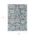9' X 12' Teal Blue And Sky Blue Floral Washable Indoor Outdoor Area Rug