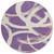 8' Purple Ivory And Gray Round Abstract Washable Indoor Outdoor Area Rug