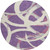 8' Purple Ivory And Gray Round Abstract Washable Indoor Outdoor Area Rug