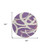 8' Purple Ivory And Gray Round Abstract Washable Indoor Outdoor Area Rug