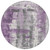 8' Purple And Ivory Round Abstract Washable Indoor Outdoor Area Rug - 880016837858