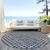 8' Graphite Gray And Silver Round Geometric Washable Indoor Outdoor Area Rug