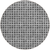 8' Graphite Gray And Silver Round Geometric Washable Indoor Outdoor Area Rug