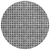 8' Graphite Gray And Silver Round Geometric Washable Indoor Outdoor Area Rug