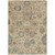 10' X 14' Gold Beige And Pale Aqua Floral Washable Indoor Outdoor Area Rug