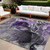 8' X 10' Gray and Purple Abstract Washable Non Skid Indoor Outdoor Area Rug