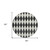 8' Black Round Geometric Washable Indoor Outdoor Area Rug