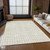 8' X 10' Ivory And Beige Geometric Washable Indoor Outdoor Area Rug Transitional Style - Ivory, Beige Color