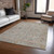 8' X 10' Taupe Terra Cotta And Tan Floral Washable Indoor Outdoor Area Rug