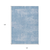 10' X 14' Navy Blue And Sky Blue Abstract Washable Indoor Outdoor Area Rug