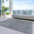 9' X 12' Gray And Charcoal Southwestern Washable Indoor Outdoor Area Rug