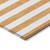 8' X 10' Orange and White Striped Washable Non Skid Indoor Outdoor Area Rug