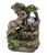 Homeroots Home Decor 11" Gray Polyresin Elephant Tabletop Fountain with Light