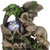 Homeroots Home Decor 11" Gray Polyresin Elephant Tabletop Fountain with Light