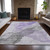 8' X 10' Lavender And Gray Abstract Washable Indoor Outdoor Area Rug - Lavender, Gray