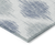 8' X 10' Sky Blue Ivory And Denim Blue Ikat Washable Indoor Outdoor Area Rug