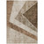 10' X 14' Brown And Beige Geometric Washable Indoor Outdoor Area Rug