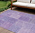 8' X 10' Lavender And Purple Patchwork Washable Indoor Outdoor Area Rug