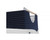 12" X 12.5" X 9.5" White Blue Foldable Fabric  Basket Set Of 3