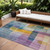 9' X 12' Blue Green And Purple Abstract Washable Indoor Outdoor Area Rug