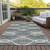 9' X 12' Gray Ivory And Charcoal Abstract Washable Indoor Outdoor Area Rug - Gray, Ivory, Charcoal