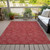 10' X 14' Red And Ivory Geometric Washable Indoor Outdoor Area Rug - 608219109660