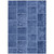 9' X 12' Navy Blue And Denim Blue Patchwork Washable Indoor Outdoor Area Rug