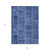 9' X 12' Navy Blue And Denim Blue Patchwork Washable Indoor Outdoor Area Rug