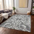 8' X 10' Gray And Ivory Damask Washable Indoor Outdoor Area Rug - Gray, Ivory