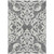 8' X 10' Gray And Ivory Damask Washable Indoor Outdoor Area Rug - Gray, Ivory