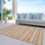8' X 10' Terra Cotta And Beige Southwestern Washable Indoor Outdoor Area Rug