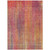 9' X 12' Red and Orange Striped Washable Non Skid Indoor Outdoor Area Rug