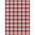 10' X 14' Red Gray And Beige Plaid Washable Indoor Outdoor Area Rug