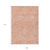 9' X 12' Salmon And Ivory Abstract Washable Indoor Outdoor Area Rug