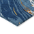 10' X 14' Navy Blue Gold And Copper Abstract Washable Indoor Outdoor Area Rug