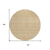 8' Gold And Ivory Round Chevron Washable Indoor Outdoor Area Rug