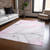 9' X 12' Gray and Pink Abstract Washable Non Skid Indoor Outdoor Area Rug