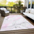 9' X 12' Gray and Pink Abstract Washable Non Skid Indoor Outdoor Area Rug - 608219324728